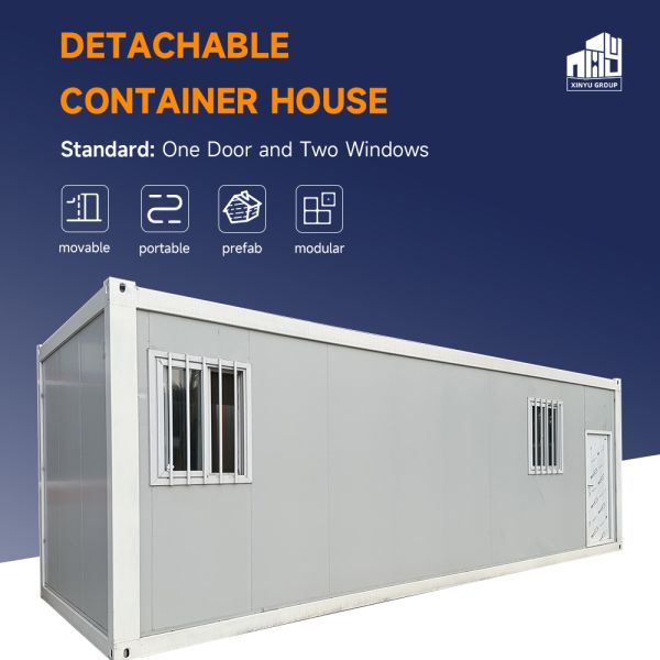 20ft 40ft Easy Assembly Container Storage Flat Pack Hurricane Proof Prefab Office Container with Modern Black Design