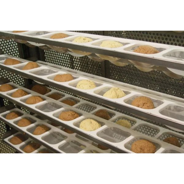 187*188*70mm Square Proofer Cups Dough Pockets for Intermediate Proofer Pizza Lines