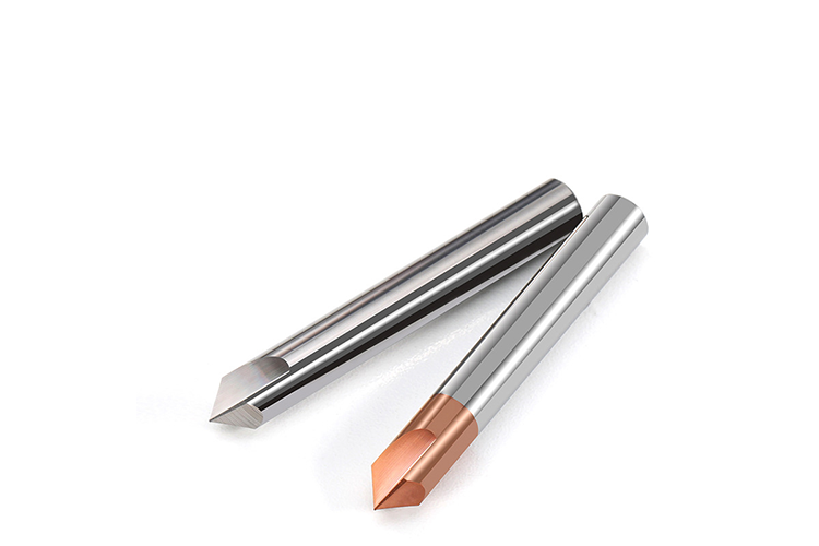 Tungsten Carbide End Mill with 90° Angle and Chamfer for Flat Shape Machining in Steel and Aluminum Alloy