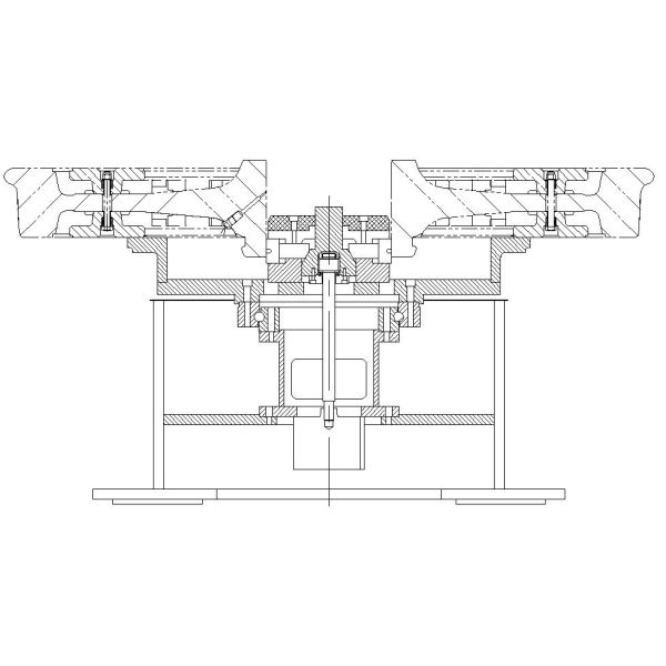 Wheel-Mounted Brake Disc Assembly Disassembly Table , Railway Workshop Equipment