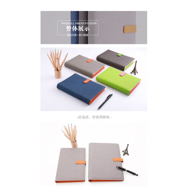 High quality colorful cover optional PU leather hardcover ring binder planner