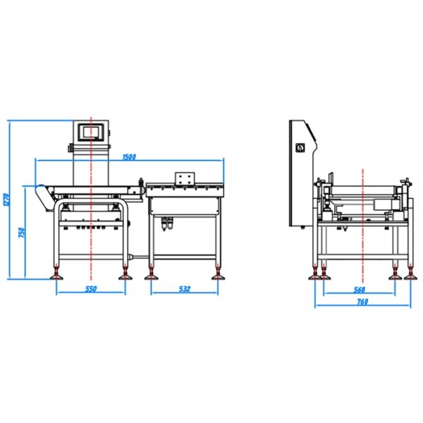 Kenwei Bulk Paper Packaging 30000g Checkweigher Scale