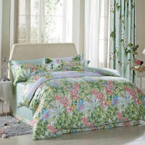 Quality Luxury Beautiful Home Bedding Sets Twin Size / Queen Size Silk Material for sale