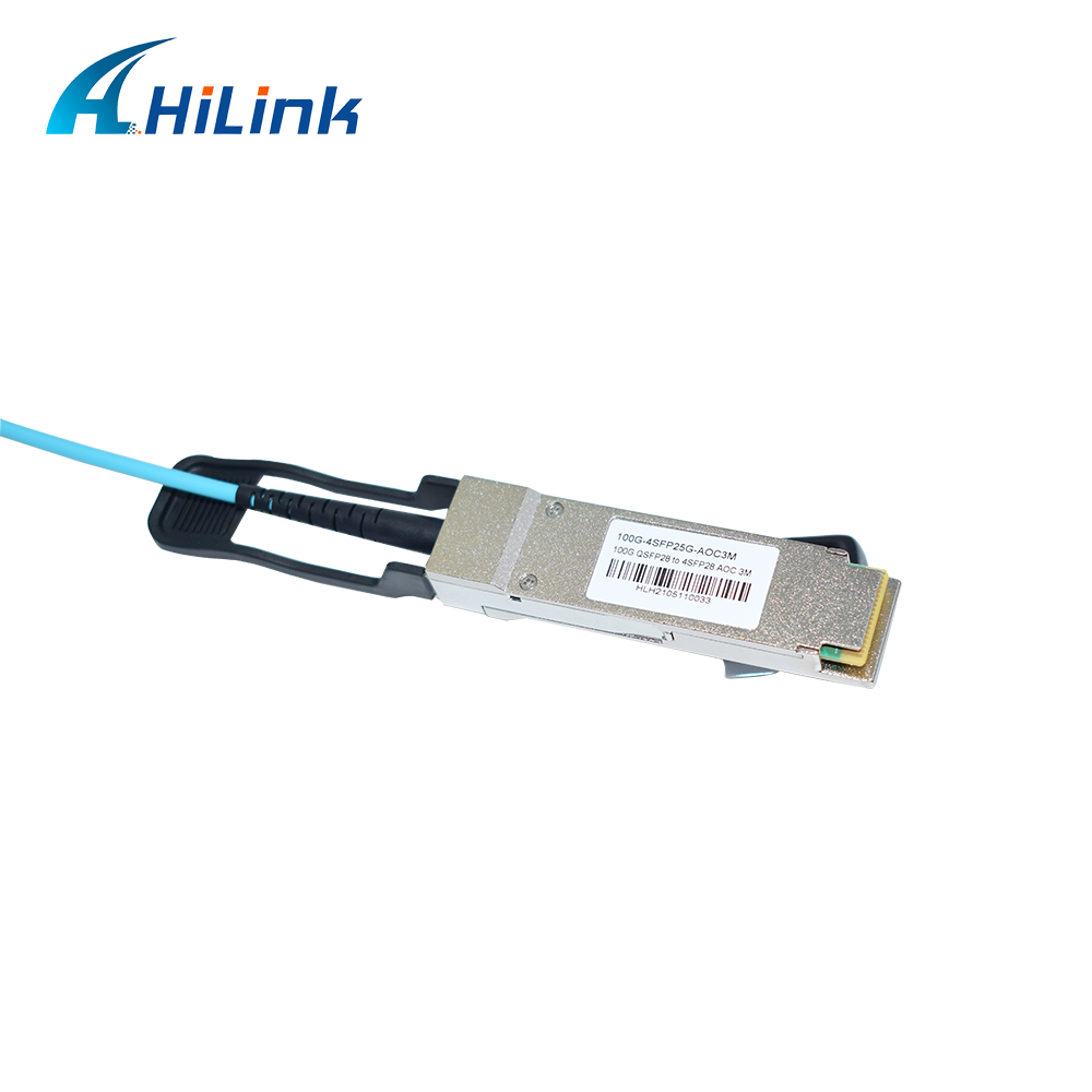 SFP AOC 4x10G Breakout Active Optical Cable 3m Hot Pluggable