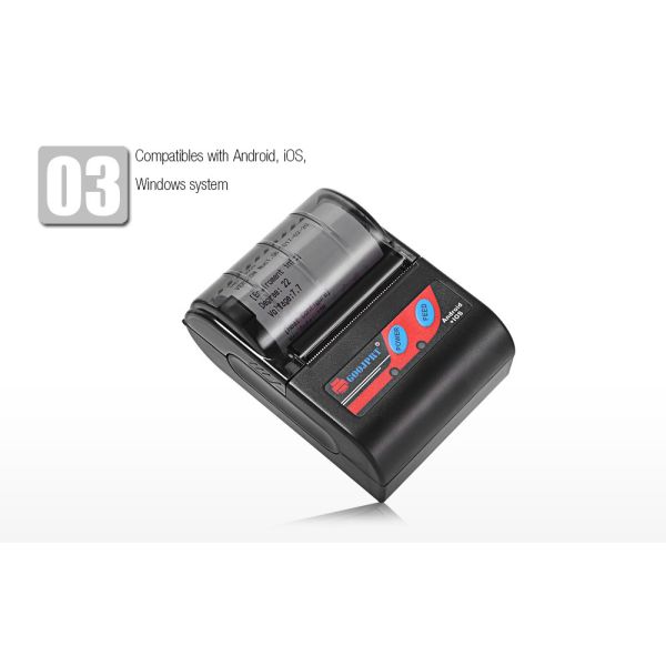 Compact Structure Mobile Thermal Printer 2 Inch 58mm With Leather Case