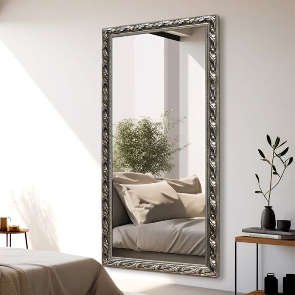 Rectangular Commercial Full Length Mirrors Shatterproof Plastic Frame Bathroom Mirror IP44
