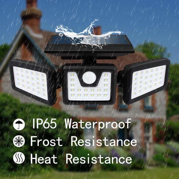 Solar Wall Light with 70PCS 2835LED 550 Lumen and ON/OFF Switch Button for Outdoor Wall Lighting