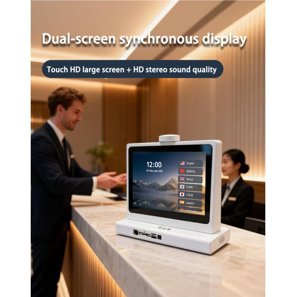 10 Inch Dual-Screen Translator Machine WiFi Network Online Translation Device with MIC Array HDMI USB