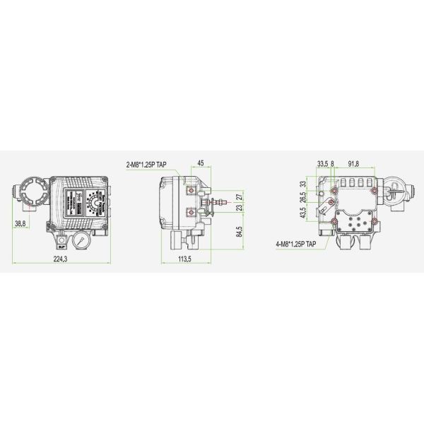 YT-1000R YT-1000R+SPTM Angular Stroke Electro Pneumatic Positioner