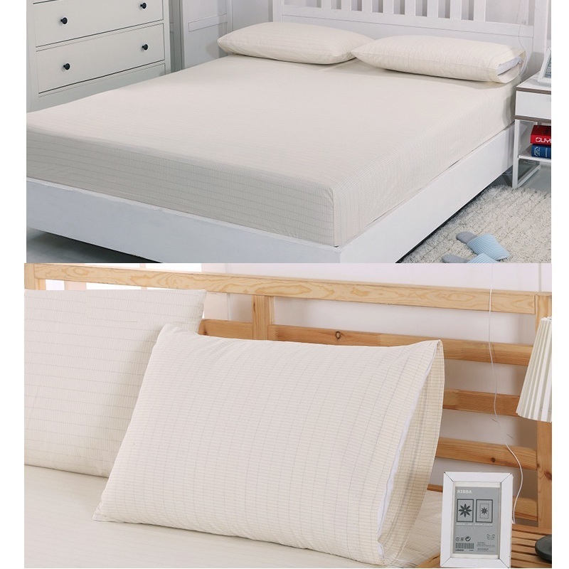 Bed Flat king Queen Full Size Flat Grounding Earthing Bed Sheet White Gray Green Color With Grounded Earthing Cord Earthed Sheet