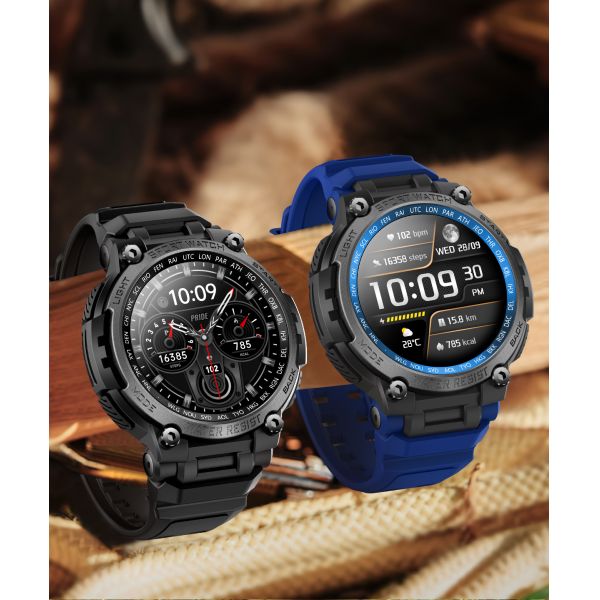 Yellow Bluetooth Calling Smart Watch Compass Sleep Tracking Heart Rate Monitoring