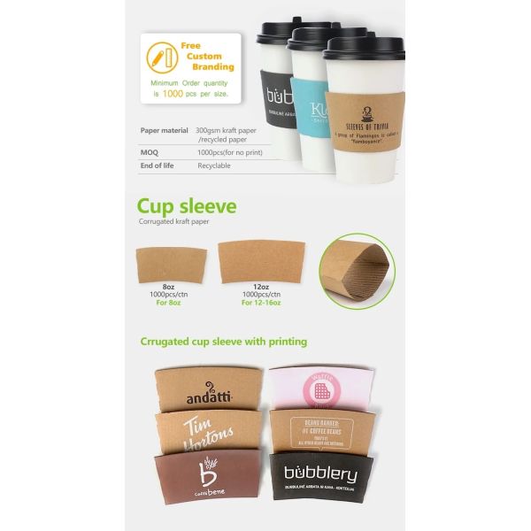 Custom Logo Disposable Paper Cup for Drinking Design Customized Logo