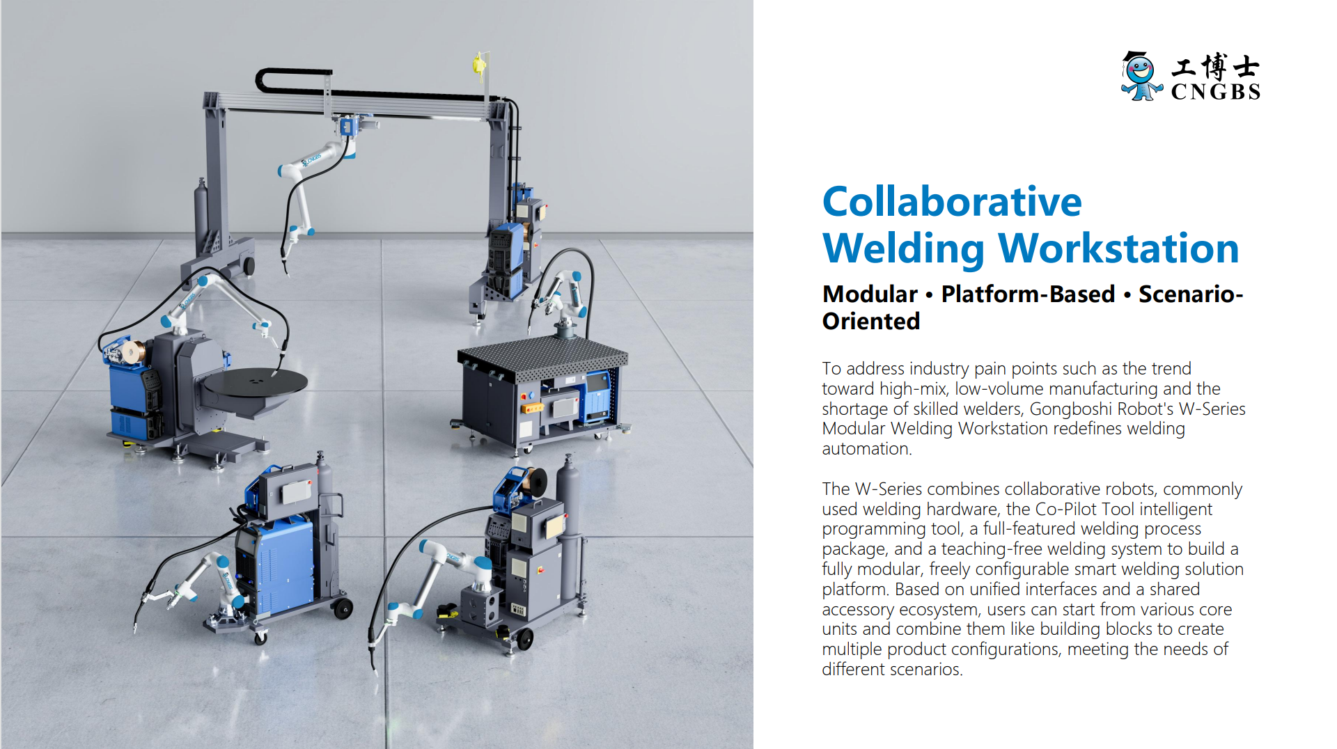 High Cost-effective CNGBS Integrated Collaborative Robot Welding Workstation CWT13 Working Radius 1304mm Easy to Deploy