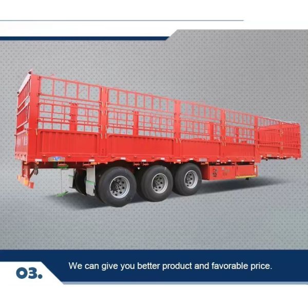 Low Bed Semi Trailers 40FT Flatbed Deck Container Trailer Flatbed Trailer Tread 1820mm