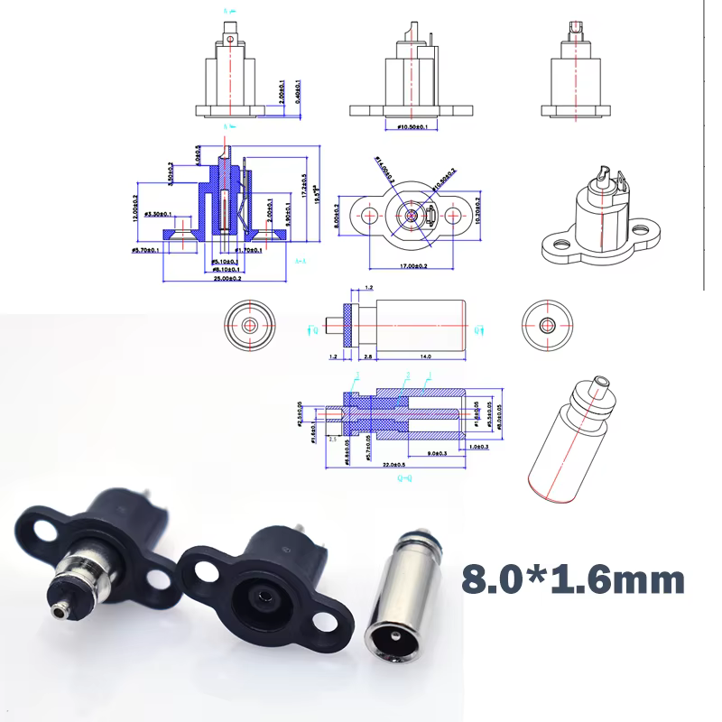DC Power Plug And Jack Adapter For Charging And Connector