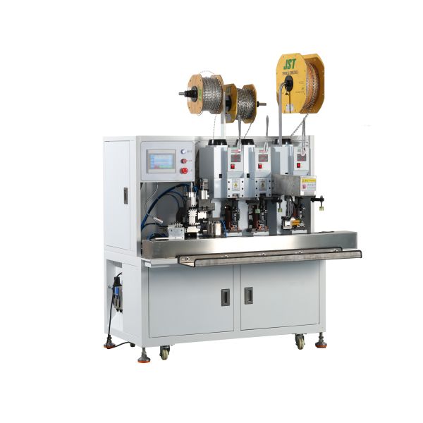 Cable Wire Stripping And Crimping Machine CX-2000A Power Cord Making 3 / 4 Cores