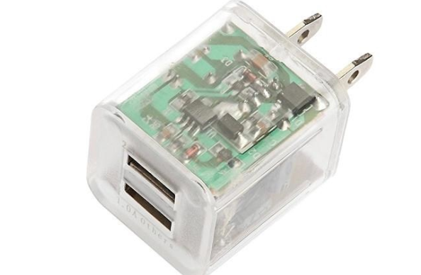 Lucency charger transparency case mini charger USB connecter LED indicator 5V1A 5V 2.1A