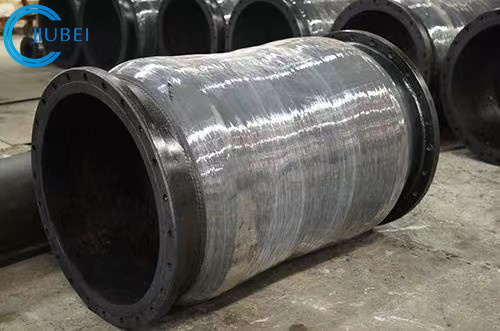 Flexible Sand Discharge Hose Pipe Sump Pump Slurry Dredging Ceramic Lining Rubber