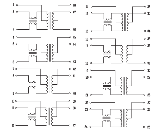 Dual Ports HB4012HLT Pulse Transformer LAN Discrete Modules