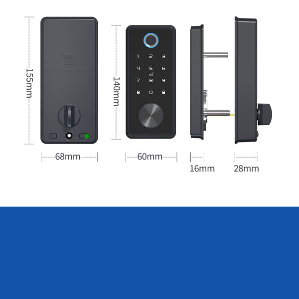 Code APP Fingerprint Unlock Security Biometrics Door Lock with Time-Limited Passcode