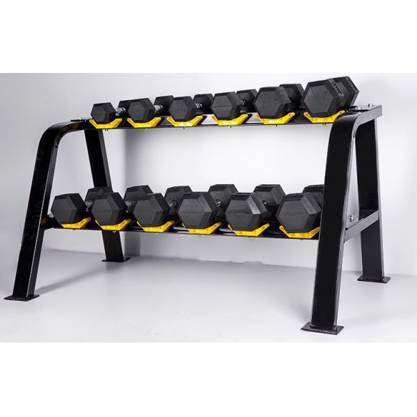 Customized Logo 5-100LB 5LB Increment Rubber Hex Dumbbell 100kg Solid Core For Fitness