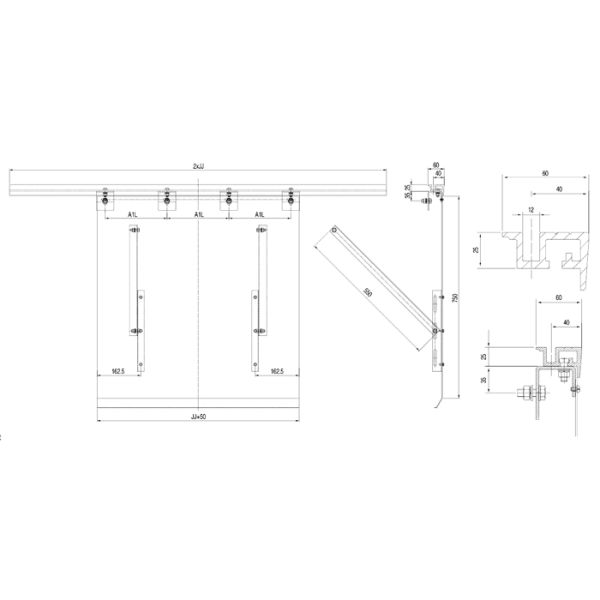 Passenger Elevator Door Operator Center Opening Door Panel Sill And Apron