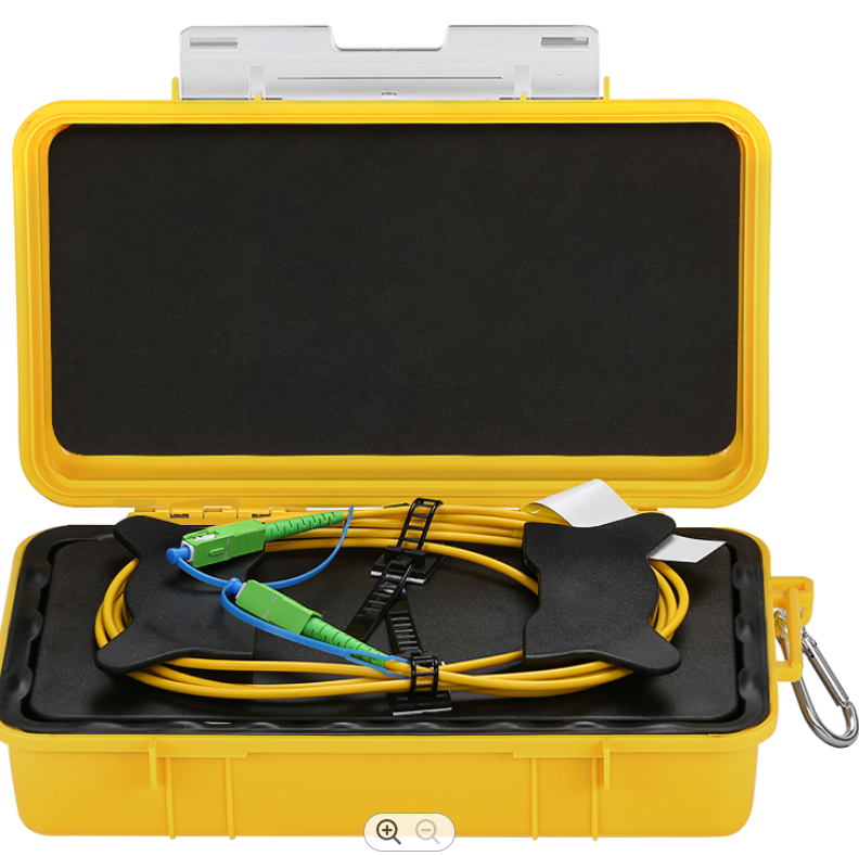 OTDR FTTH Fiber Optic Launch Cable Box Single Mode LSZH 1KM 2KM