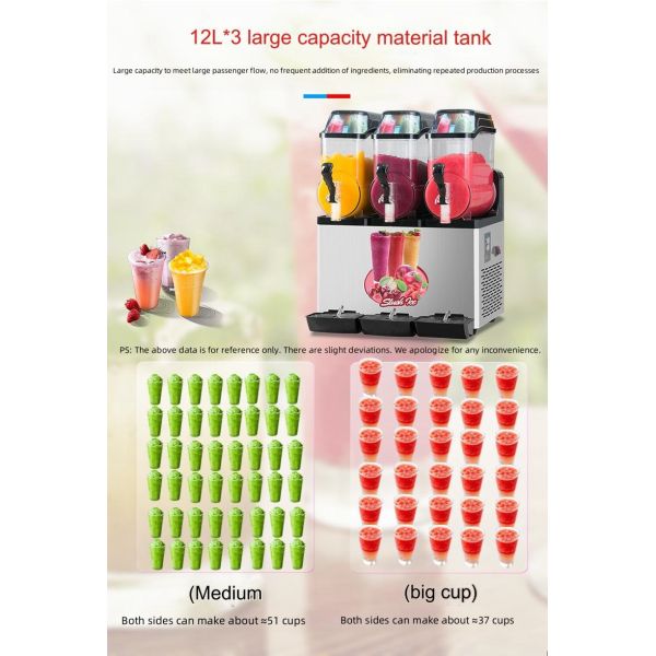 Other Processing 3-Tank Automatic Slush Vending Machine with User-Friendly Interface
