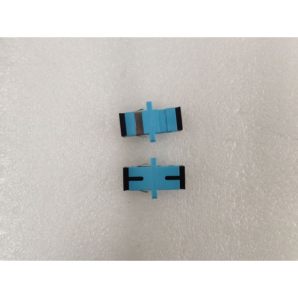 OM3 OM4 SC Simplex Adapter Aqua Fiber Optic Multimode Adapter Plastic