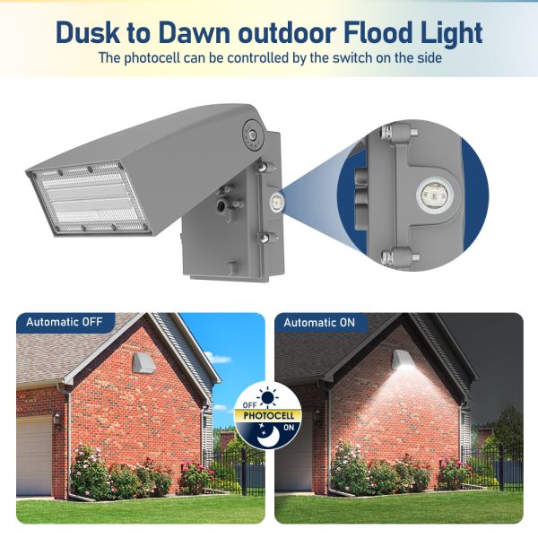 120W LED Wall Pack Light IP65 Adjustable 3000K-5000K Dimmable
