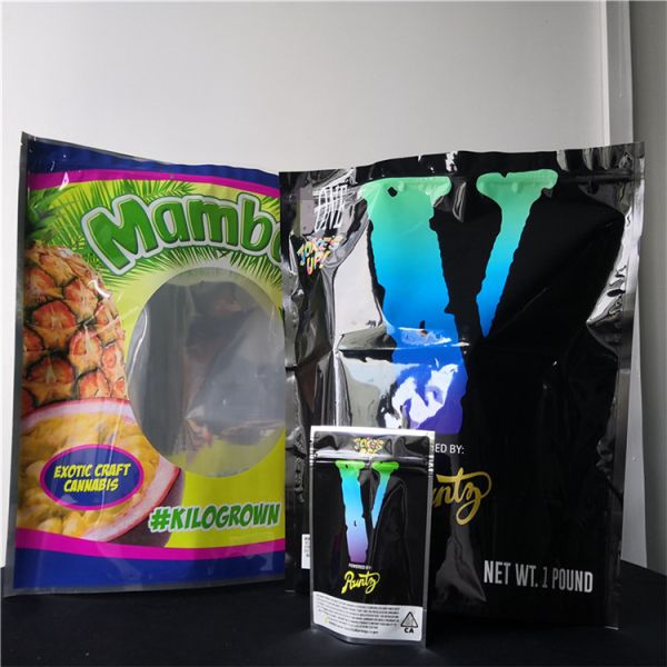 Cookies Plastic Pouches Packaging Foil Child Resistant Biodegradable Flower Packaging