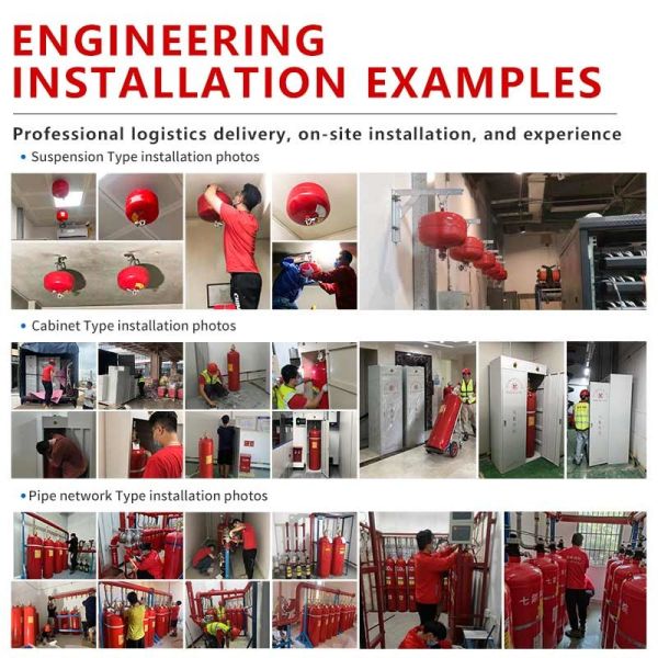 Total Flooding Temperature Control FM200 Automatic Fire Extinguisher