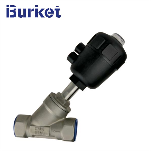 Sanitary Stainless Steel body Plastic Pneumatic Actuator Y Type thread Angle