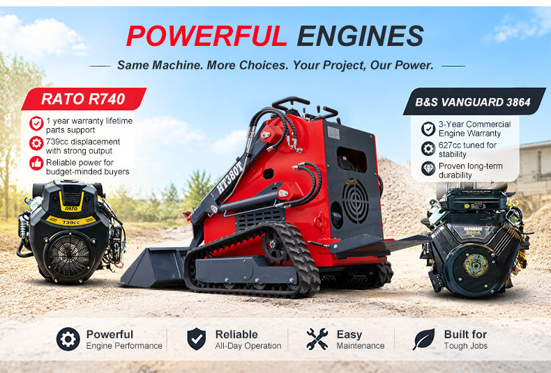 HT380T Mini Skid Steer Loader for Compact Multifunctional Operations