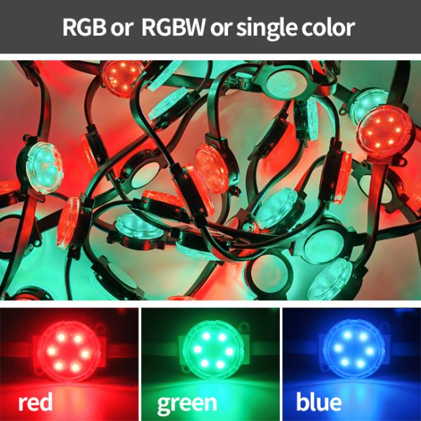 40mm Smart Addressable LED Pixel Light IP67 Waterproof High Brightness Pixel Lamp for Outdoor Facade Media Wall