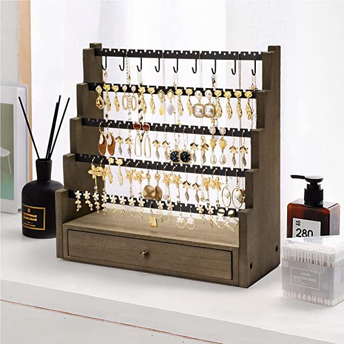 Large Capacity Stall Stand Household Multi-layer Storage Rack Display Rack for Jewelry Necklace Rings