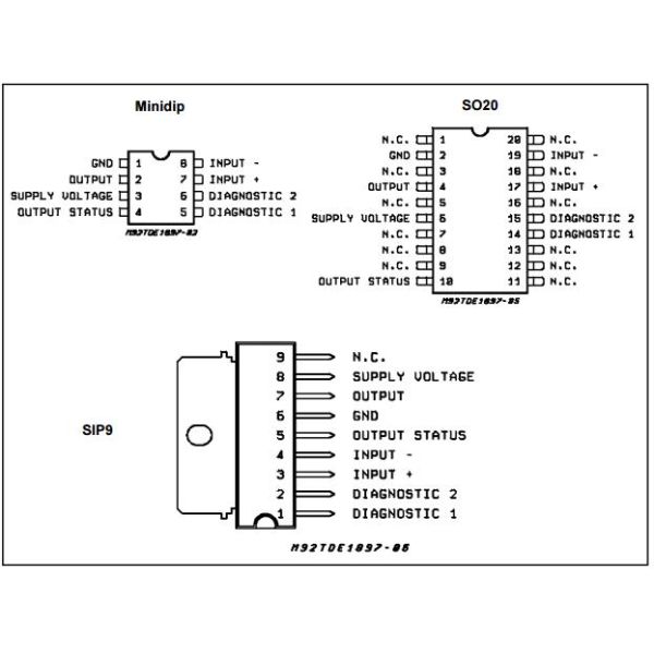 0.5a High-Side Driver Integrated Circuit Chip Industrial Intelligent Power Switch Tde1898rdp