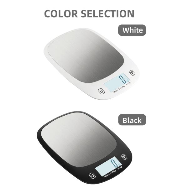 Solid Pattern Type Stainless Steel Electronic Kitchen Scale 5kg 11lb Weight Measuring Tool with Patented Technology