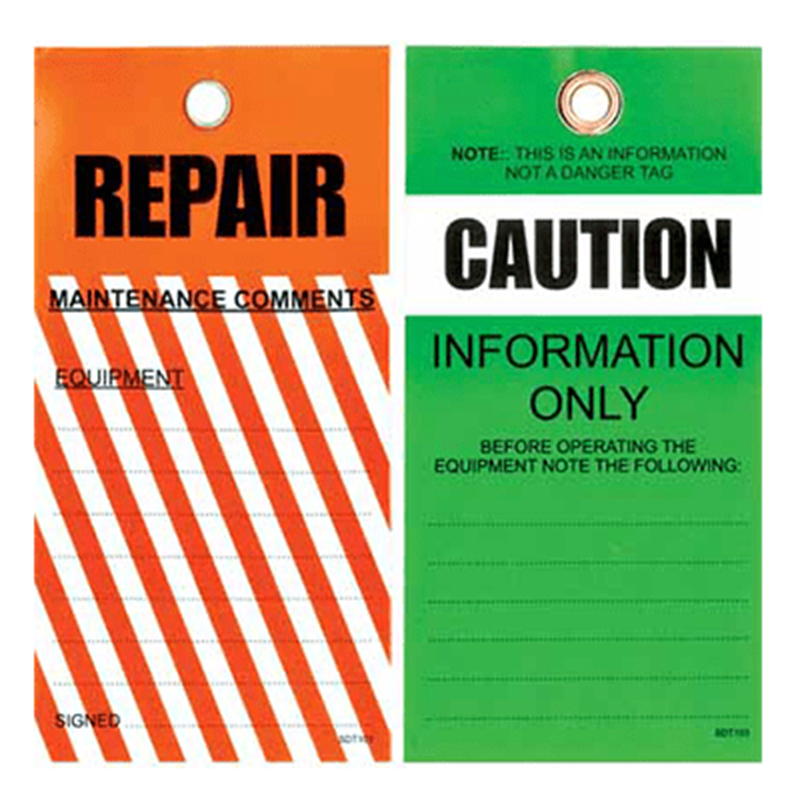 Custom Information Tag Waterproof PVC Durable Double Sides Printing Safety Tag