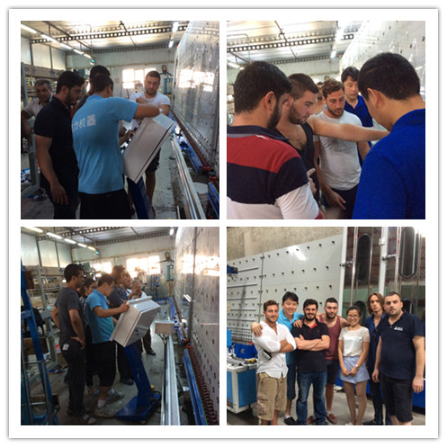 Automatic Double Glazing Glass Machine , Glass Making Machine With Tilting Table