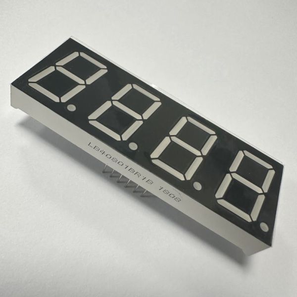 Super Bright Red 20mm (0.8-Inch) 4-Digit 7-Segment Common Anode LED Display for Instrument Panels