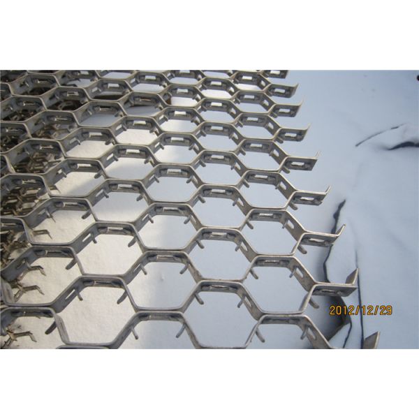 Tortoise Shell Mesh And 2.5mm Hexmesh Grid Cyclones Refractory Lining Hexmetal Mesh