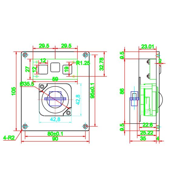 Industrial Kiosk Trackball Pointing Devicel Mouse 25mm 400DPI IP65 USB PS/2 Interface