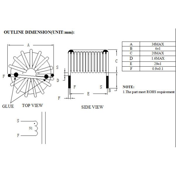 Horizontal Structure Common Mode Coil UL 3750V Insulation Hi - Pot Biflar Winding
