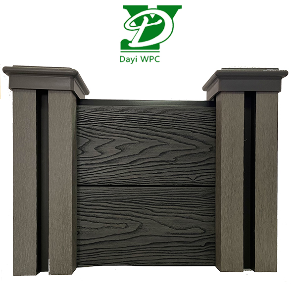 Modern Rich Colors And Patterns Deep Embossed WPC Fence Durable Weather-Resistant
