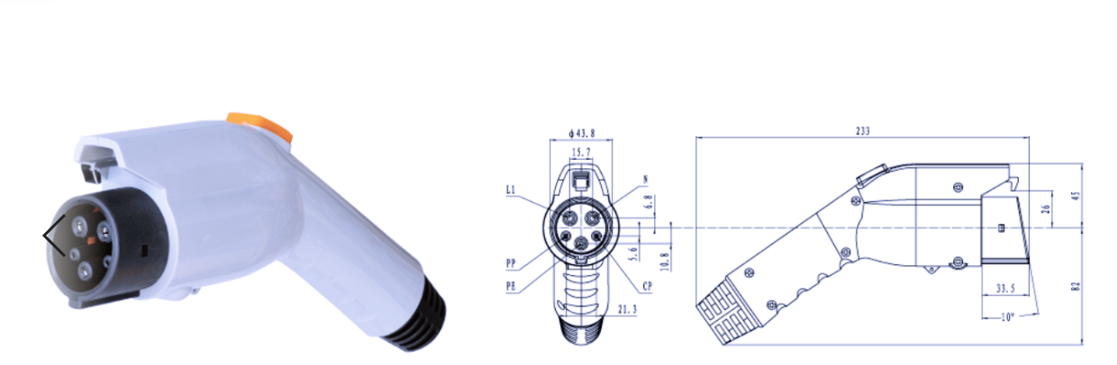 CCS1 Electric Car Charging Plug