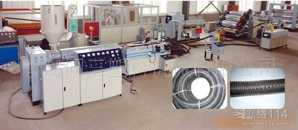 PP / PE Single Wall Corrugated Pipe Production Line Full Automatic PE Corrugated Pipe Making Machinery