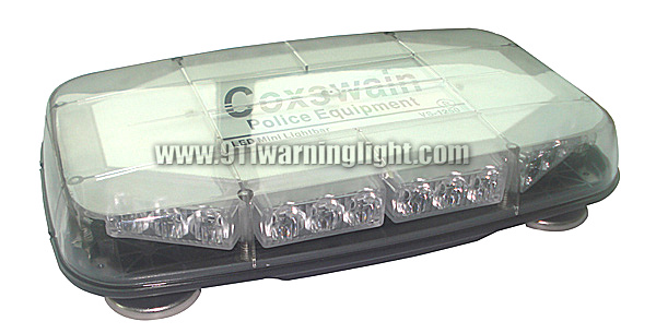 VS-1250 LED Mini lightbar, 30 GenIII 1W LEDs, 18 flash patterns, Magnetic install