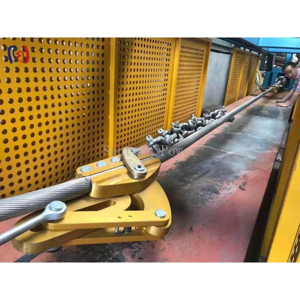 Efficiently Tension Conductor Wires With Conductor Stringing Blocks For Easy Smooth Power Line Construction