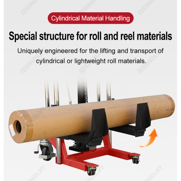 Sinolift PFM roll and reel material stacker - simple manual operation